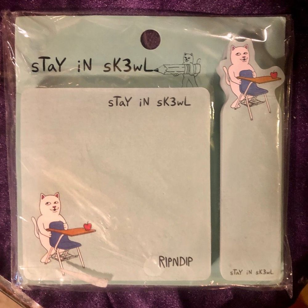 RIPNDIP Stay In Sk3wl Post It Note Pack